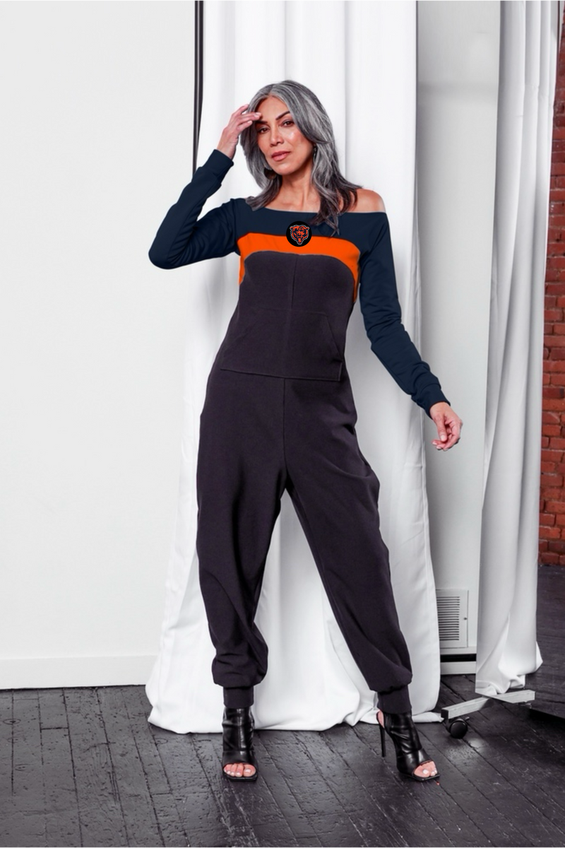 Chicago Bears Color Block Jumpsuit for Women (Athleisure) – Kiya