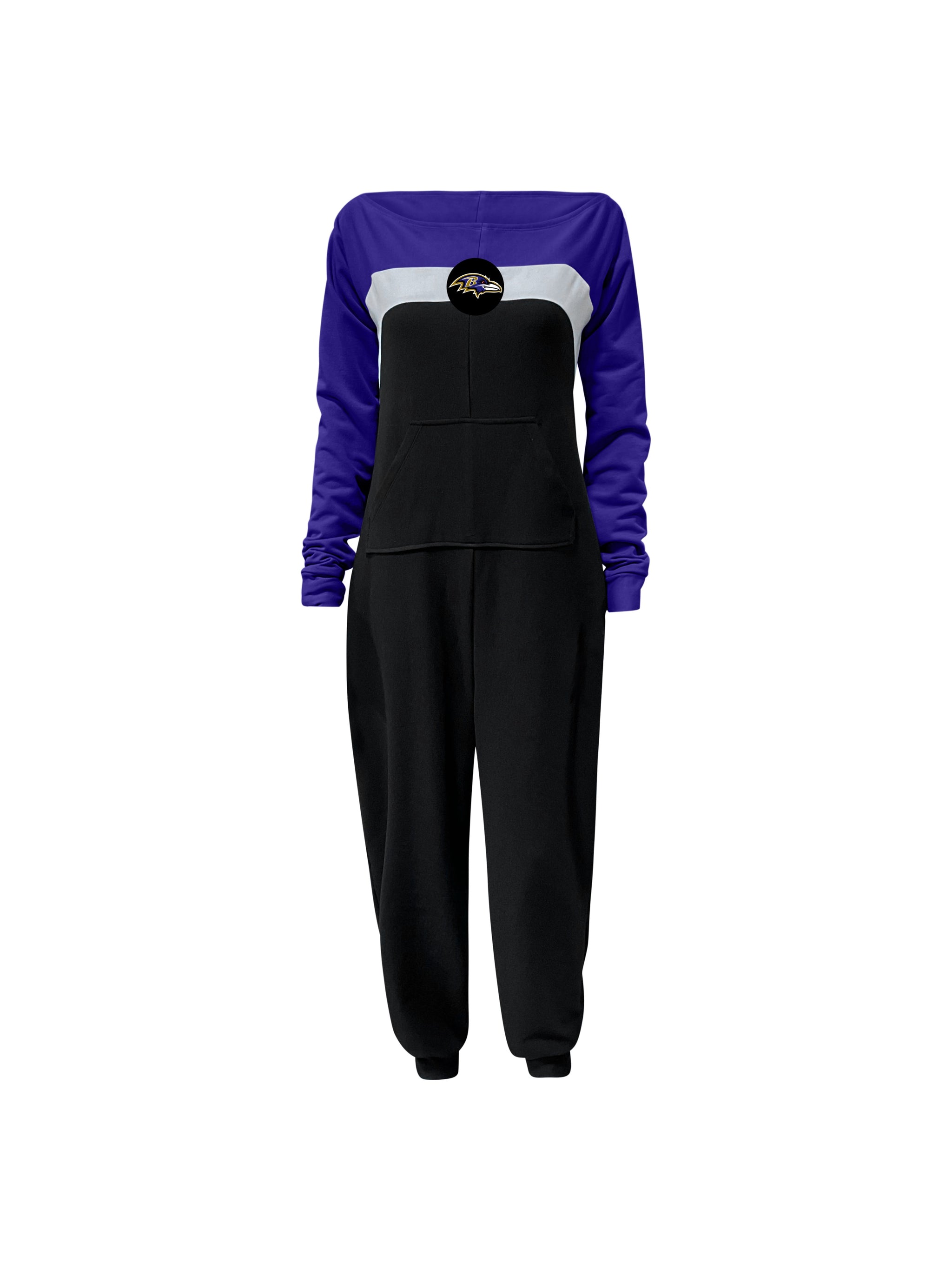 Baltimore Ravens Color Block Jumpsuit for Women (Athleisure