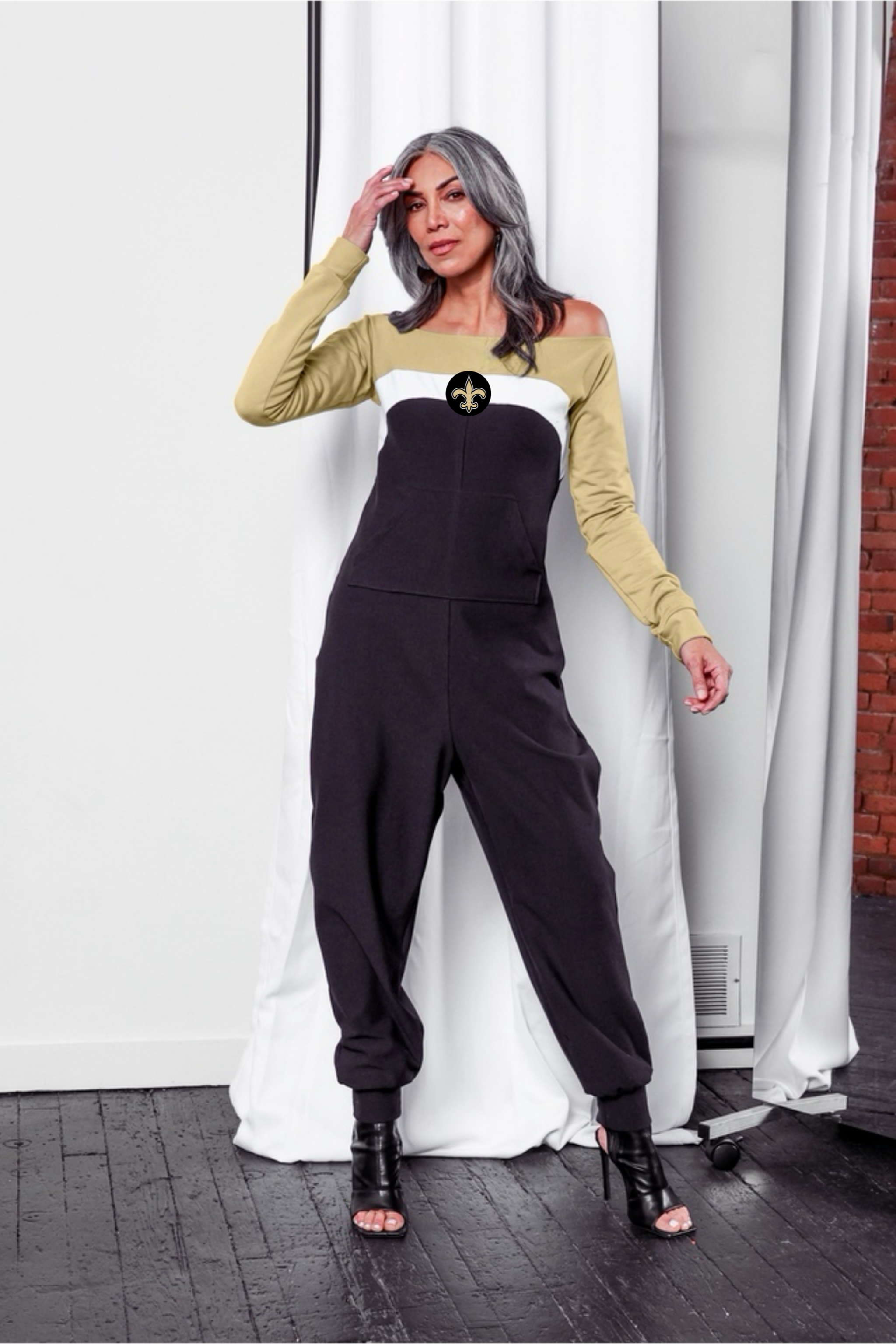 New Orleans Saints Color Block Jumpsuit for Women (Athleisure